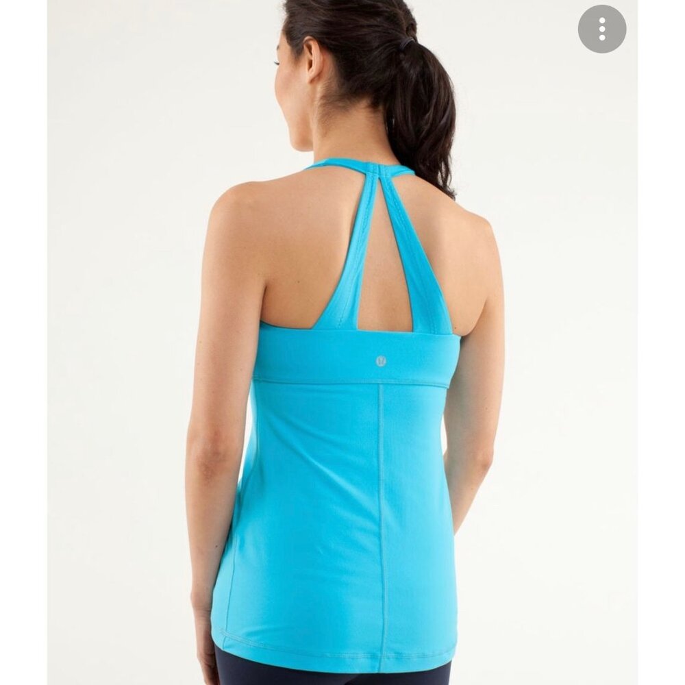 Lululemon Scoop Me Up Tank II Size 8/10 Luan Light WIC71S Spry Blue Strappy - Picture 12 of 14